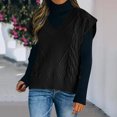 thumbnail image 2 of Vedolay Womens Fall Sweaters Women's Ribbed Knit Long Lantern Sleeves Crewneck Casual Slim Fit Pullover Sweater,Black S, 2 of 3