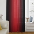 thumbnail image 6 of Black Red Ombre Sheer Curtains 54 Inches Long, Modern Art Abstract Aesthetics Light Filering Curtains, Breathable Simi Curtain Privacy Drapes for Kitchen Bathroom Nursery Small Window Treatment, 6 of 9