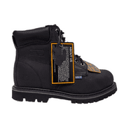 CACTUS Men Steel-Toe Work Boot Black 611S-BLK, Size 8.5 US