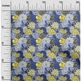 thumbnail image 2 of oneOone Cotton Silk Medium Blue Fabric Florals Sewing Craft Projects Fabric Prints By Yard 42 Inch Wide, 2 of 6