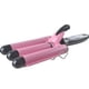thumbnail image 3 of Rizador triple de cerámica, última versión de 3 varitas de barril con temperatura ajustable, calentador de cabello portátil (1 pieza rosa) JAMW Sencillez, 3 of 5