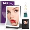 thumbnail image 1 of Espejo de maquillaje Mocado Travel con aumento de 1x/10x con color negro claro, 1 of 8