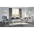 thumbnail image 4 of HomeRoots 486371 24 in. Marble & Polyresin Rectangular End Table, White & Marble, 4 of 6
