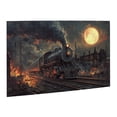 thumbnail image 2 of 500 PCS Moonlight Steam Train Puzzles For Adults 500 Pieces,Funny Artwork For Adults,Brain Challenge,Vintage Style Ghastly Train Wooden High Difficulty Puzzle,Creative Activity Hobbies For Adults, 2 of 6