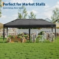 thumbnail image 3 of Twister.CK 10x20 Outdoor Pop Up Canopy Tent, 3 Adjustable Heights Canopy, One-Person Set Up Heavy Duty Commercial Instant Tent Shelter, Gray, 3 of 7