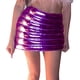 thumbnail image 1 of Gibobby faldas aesthetic Minifalda metálica sexy, falda con , falda ajustada para Club, disfraz Sexy para fiesta para mujer(Morado, L), 1 of 5