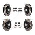thumbnail image 1 of Transit Auto Front Rear Coated Drilled Slotted Disc Brake Rotors and Ceramic Pads Kit for Car Dodge Charger Chrysler 300 Challenger Magnum KDC-100313, 1 of 11