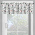 thumbnail image 4 of Ambesonne Love Valance & Curtain, Calligraphy Hearts Stars, 55"x24", Grey Black Red, 4 of 6
