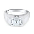thumbnail image 3 of 1 3/4 CT Center 8X6MM Emerald Cut Lab Created Moissanite Diamond Solitaire Engagement Ring In 14K White Gold Over Sterling Silver(1.75 Cttw)-6.5, 3 of 7