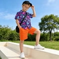 thumbnail image 5 of Dailycode Small Short Sleeve Button Down Shirts Neon Funny Cartoon Hearts Casual Shirt 3-10 Years, 5 of 9