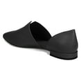 thumbnail image 3 of YDN Women Classic Pointed Closed Toe D'Orsay Ballet Flats V Cut Chunky Low Heels Slip On Office Dress Loafer Casual Shoes Size 15 Black, 3 of 4
