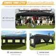 thumbnail image 6 of COBIZI 10x20 Pop-up Canopy Tent for Parties, Easy Up Party Tent Waterproof Canopy Tent with Sidewalls, Outdoor Event Tent for Wedding, Backyard, with Center Lock, Sandbags,Top Reinforced,black, 6 of 9