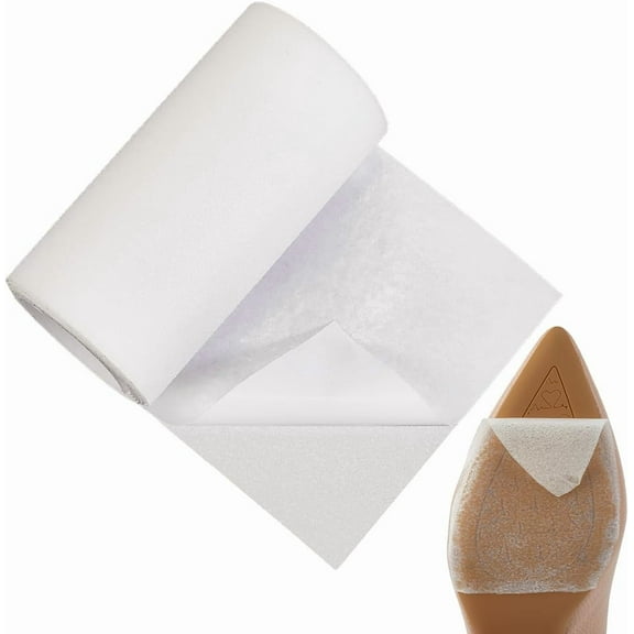 39.37 x 4.37 Inch Sole Protector Roll High Heel Shoe Sole Stickers White PVC Self Adhesive Lattice Texture Non Slip Shoe Grip Bottom Tape Cover for Women High Heels Shoes Outdoors Protector