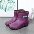 thumbnail image 2 of FRSASU Women's Rain Boots Ankle Rainboot Anti Slipping Waterproof Casual Garden Outdoor Kitchen Hiking Camping Boots Purple, 2 of 7
