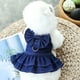 thumbnail image 5 of Vestido de mezclilla para perros y gatos, ajustable, ideal para perros y gatos pequeños, con linda falda con volantes., 5 of 6