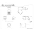 thumbnail image 2 of Kingston Brass KBX8143ZX Millennium Two-Handle Tub and Shower Faucet, Antique Brass, 2 of 2