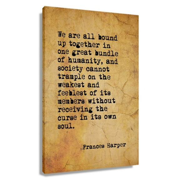 African American Women Quote Wall Art Frances Harper Quote Poster Decor Room Bedroom Artwork Prints on Canvas Decoration vintage  Framed 20x30