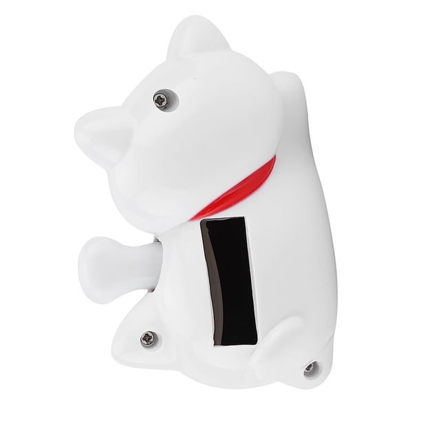 Figurine chat porte-bonheur à énergie solaire pour voiture, tableau de bord, bureau, décoration d'intérieur, blanc Figurine chat porte-bonheur à énergie solaire pour voiture, tableau de bord, bureau, décoration d'intérieur, blanc