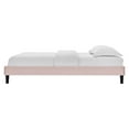 thumbnail image 3 of Platform Bed Frame, Queen Size, Velvet, Pink, Modern Contemporary Urban Design, Bedroom Master Guest Suite, 3 of 5