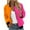 Orange, variant on TFEOQRY Women's Hoodless Casual Jackets Fashion Color Blocked Printed Zipper Top Cardigan Jacket Long Sleeve Hoodless Outwear Black