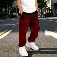 thumbnail image 4 of RUTAYY Boys Cargo Pants Gradient Straight Leg Casual Trousers with Front Pockets Outdoor Activity, Black, 4 of 7