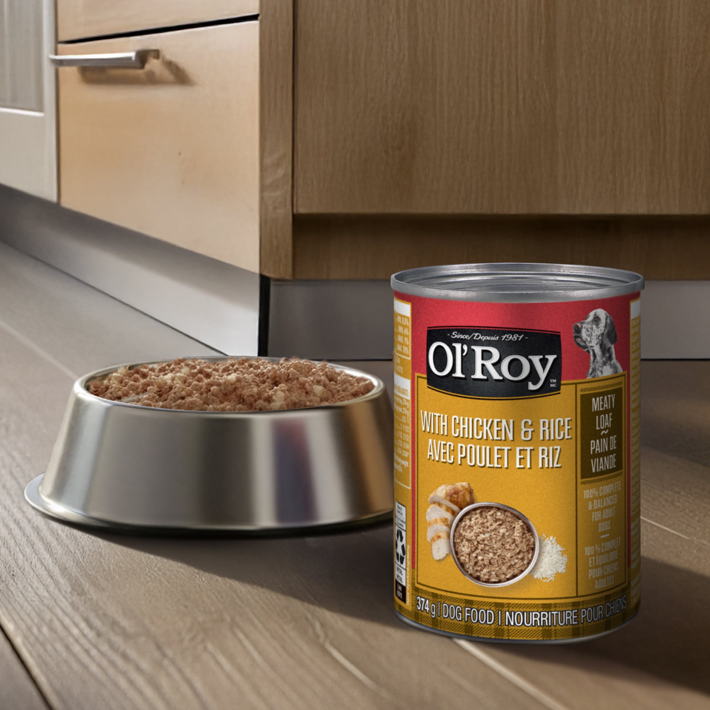 Nourriture humide pour chiens Pain de viande avec poulet et riz Ol’ Roy