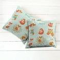 thumbnail image 6 of Ambesonne Fox Throw Pillow Cover 2 Pack, Fun Characters Comic, 16", Multicolor, 6 of 7