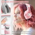 thumbnail image 2 of Auriculares para juegos Ozeino para PC, PS4, PS5, Xbox con sonido 7.1 Pink, 2 of 7