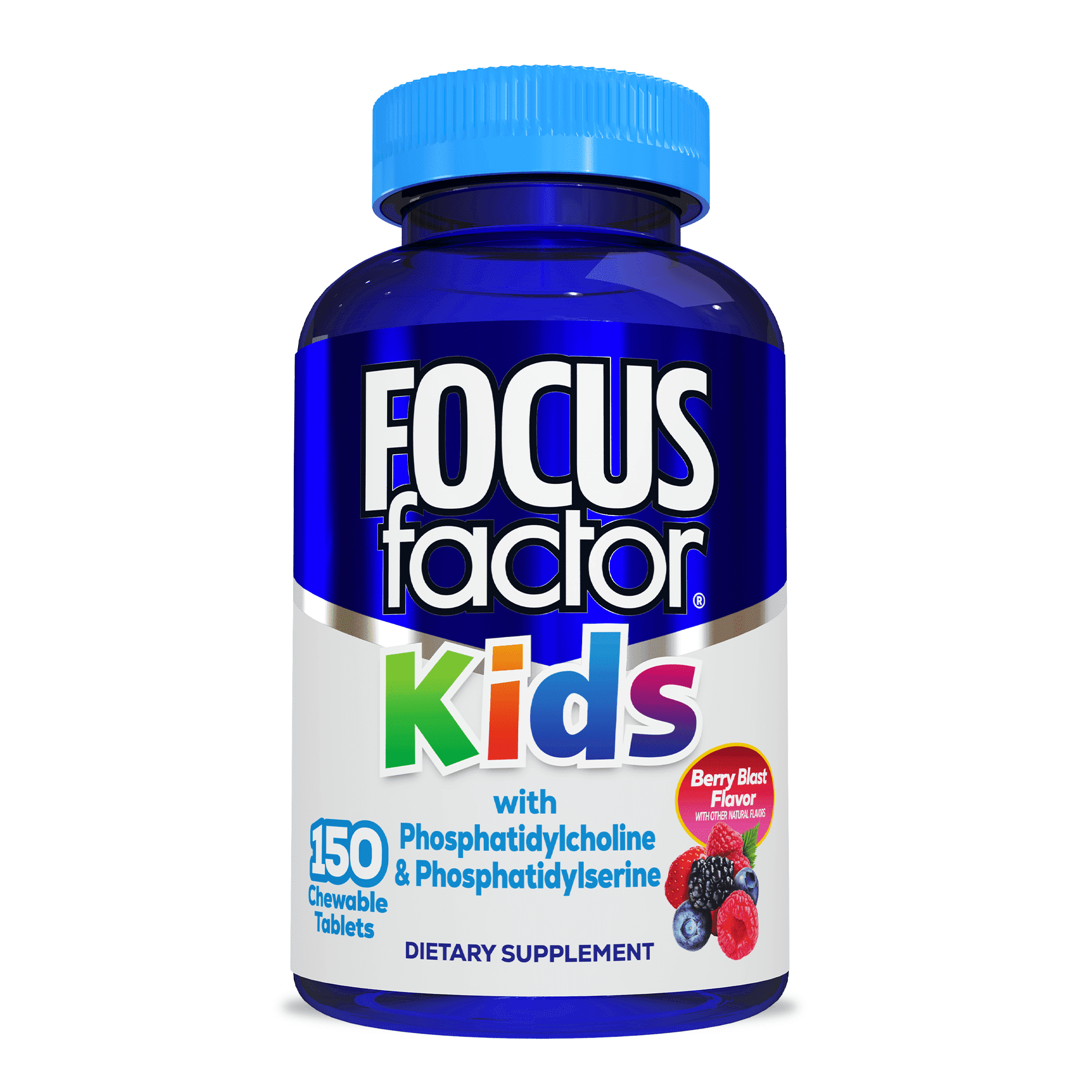 Focus Factor Kids (150 Count) - Complete Daily Chewable Vitamins, Multivitamin & Neuro Nutrient (Brain Function) w/Vitamin B12, C, D3