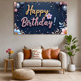 thumbnail image 7 of Yatrandify Elegant Floral Birthday Party Banner Decorative Background for Celebration Indoor Decoration Event, 7 of 7