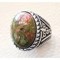 thumbnail image 6 of Unakite Jasper Mens Ring, Natural Unakite Jasper Ring, Oxidized, 925 Silver Ring, Birthday Gift, Heavy Mens Ring, Arabic Design, Ottoman Style Ring, Christmas, Turkey Mens Signet Ring, 6 of 6