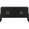 thumbnail image 3 of Storage Cabinet with Doors&Adjustable Shelf, Solid Wood Modern Accent Cabinet, Buffet Sideboards Cabinet for Hallway, Entryway, Dining Living Room, 3 of 7
