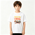 thumbnail image 2 of Sushi Roll This Is How I Roll Boys Graphic Tee Funny Japanese Food Cute Cartoon Casual 100% Cotton Kids Short Sleeve T-Shirt, 2 of 5