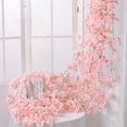 thumbnail image 6 of 4/2/1 Pack Artificial Cherry Blossom Vine,1.8M Artificial Silk Flowers Hanging Plant Garland for Home Wedding Indoor Outdoor Garden Wall Decor Party Decoration, 6 of 8