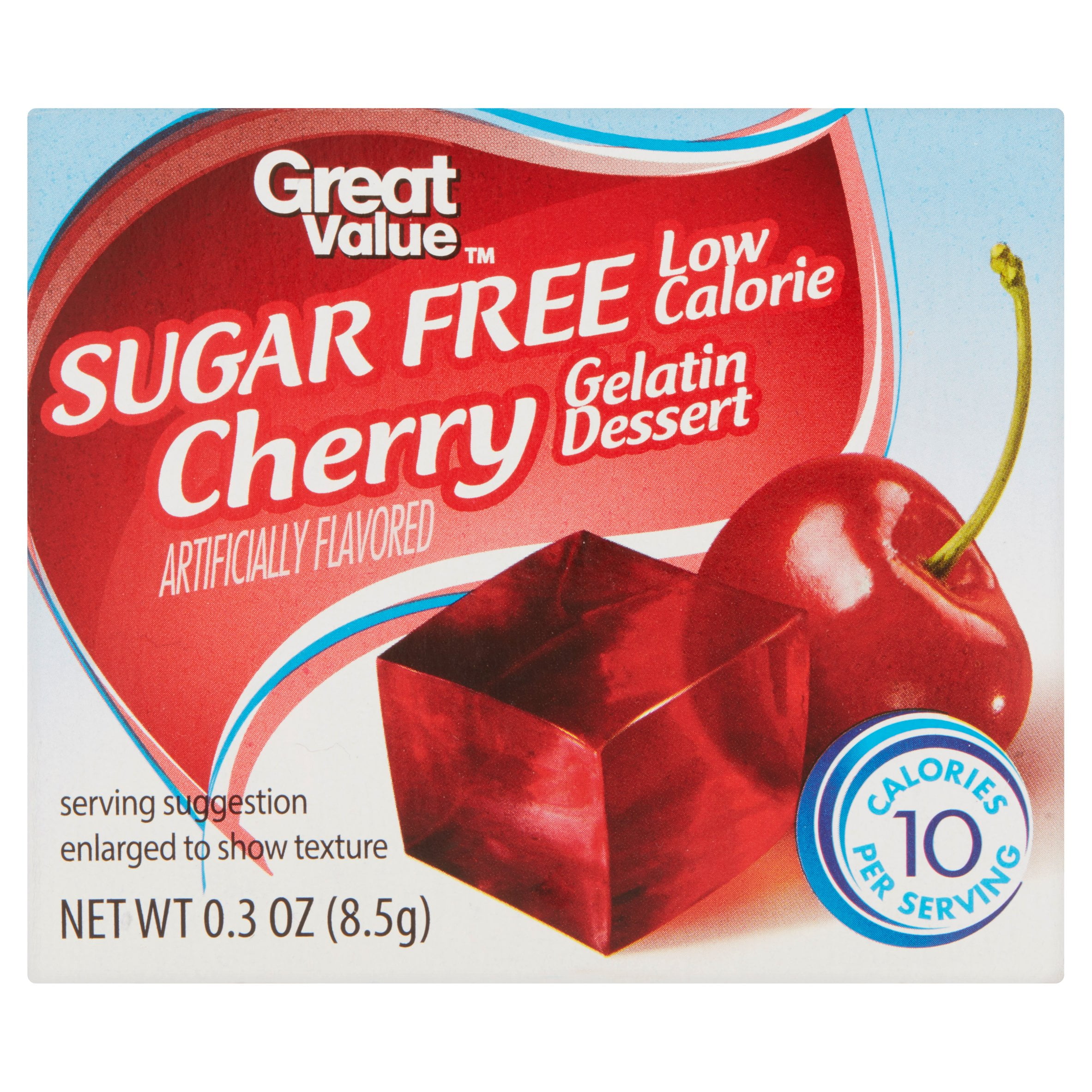 Great Value Sugar Free Cherry Gelatin Dessert, 0.3 oz by Wal-Mart Stores, Inc.