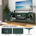 thumbnail image 4 of HLR 63" TV Stand, for TVs up to 75", Mid-Century Wood Entertainment Center for Living Room, Green, 4 of 7