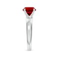 thumbnail image 3 of ANGARA Lab Grown 2.1 Ct Prong-Set Round Ruby Solitaire Engagement Ring for Women in 14K White Gold (Size-8mm) | July Birthstone, Birthday, Anniversary, Jewelry Gift for Women | Lab-Grown Ruby Ring, 3 of 7