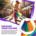 thumbnail image 4 of Forfamy 6 Pcs Rainbow Accessories Set Rainbow Costume for Women Pride Skirt Rainbow Tutu Skirt Headband Socks LGBTQ Gay Pride Accessories Rainbow Outfits, 4 of 7
