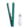 thumbnail image 2 of Deago 2-in-1 Mini Curling Wand Flat Iron Hair Straightener, Mini Dual Purpose Curling Flat Iron, Portable Travel Curling Wand for All Hair Types (Green), 2 of 9