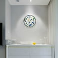 thumbnail image 5 of Yayeee Wall Clock Battery Operated 9.5" Silent Quartz Non-Ticking for Living Room Decor, Blue Simple Shapes, 5 of 8