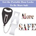 thumbnail image 3 of Cerradura de puerta portátil, cerradura de viaje, agregue cerraduras adicionales para seguridad adicional y bloqueo de privacidad para la escuela, Airbnb, hogar, hotel (juego de 2) Namotu WMZL-1930, 3 of 7