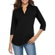 thumbnail image 1 of Blusa elegante de mujer con cuello en V, camisa de manga larga, blusa informal de trabajo, 1 of 5