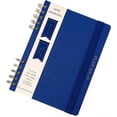 thumbnail image 5 of Daily Task Journal by Graphique Luxe Collection, Cobalt Blue Fabric-Wrapped Hardcover Spiral Notebook, 192 Pages, Gold Foil Embossed, Magnetic Bookmarks, Planner for Writing & Priorities - 6” x 8”, 5 of 7