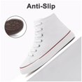 thumbnail image 5 of Women Lace Up Canvas Walking Tennis Sneakers, Vintage High Top Non Slip Casual Shoes, 5 of 5