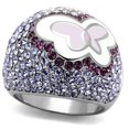 thumbnail image 1 of Alamode TK2125-5 Bague en Acier Inoxydable Poli pour Femmes avec Cristal de Qualité Supérieure Multicolore - Taille 5, 1 of 1