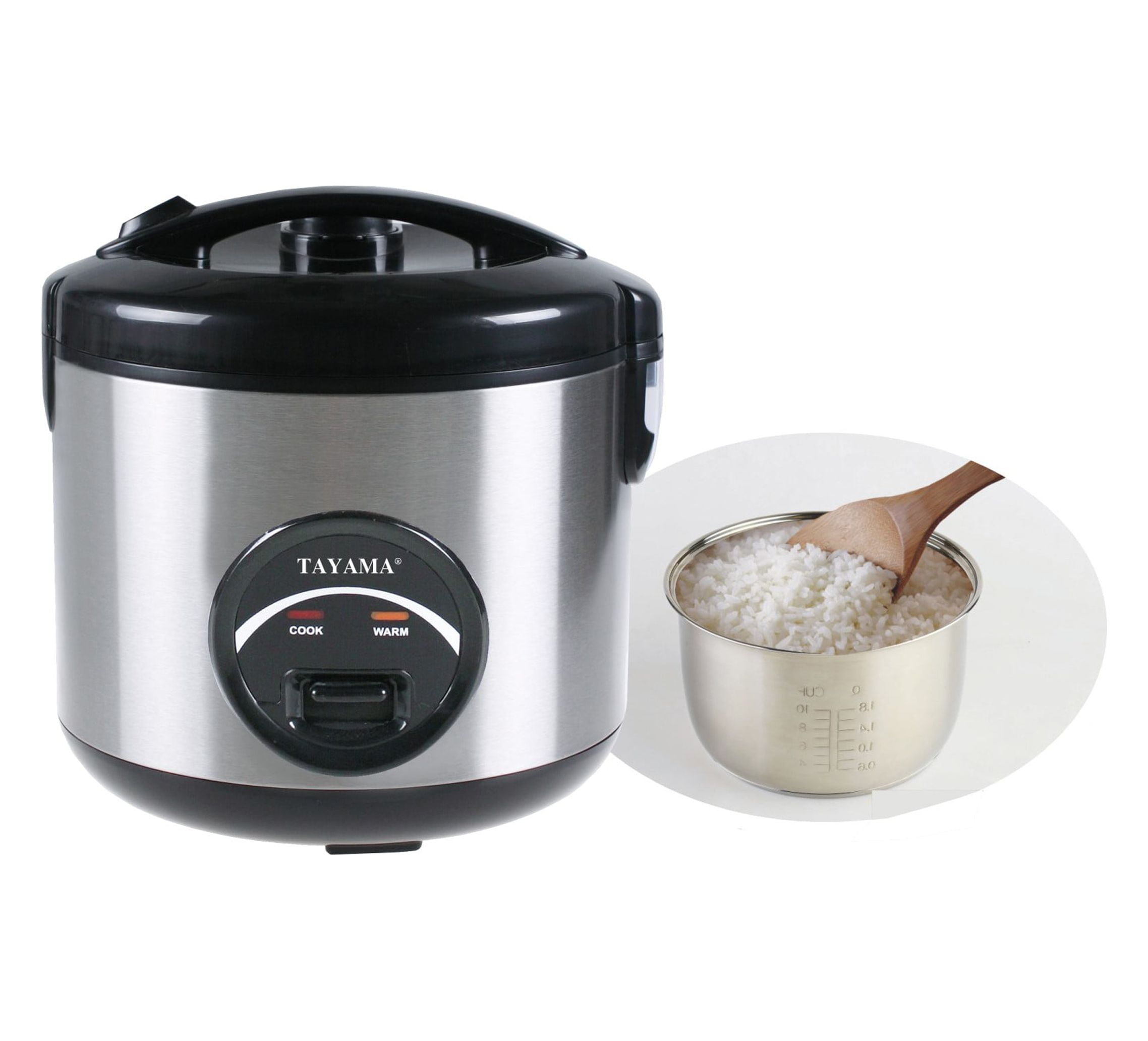 Tayama 20-Cup Stainless Steel Digital Multi-Function Rice Cooker and Food  Steamer DRC-180SB - The Home Depot