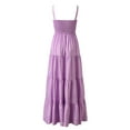 thumbnail image 3 of Vestido largo bohemio con tirantes a rayas para mujer - Vestido largo informal de verano para la playa, 3 of 4