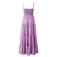 thumbnail image 3 of Vestido largo bohemio con tirantes a rayas para mujer - Vestido largo informal de verano para la playa, 3 of 4