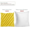 thumbnail image 3 of Nestl Velvet Throw Pillow Covers Solid Square Soft Decorative Pillow Cover for Sofa, 24" x 24", Yellow, Pack of 2, 3 of 8
