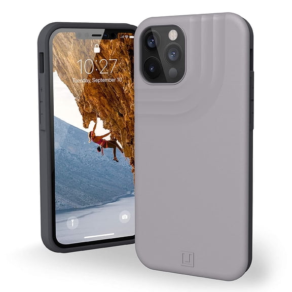 [U] by UAG  iPhone 12 Case/iPhone 12 Pro Case [6.1-inch screen] Anchor Shock Absorbing Slim Fit Sleek Stylish Protective Phone Cover, Matte Light Grey